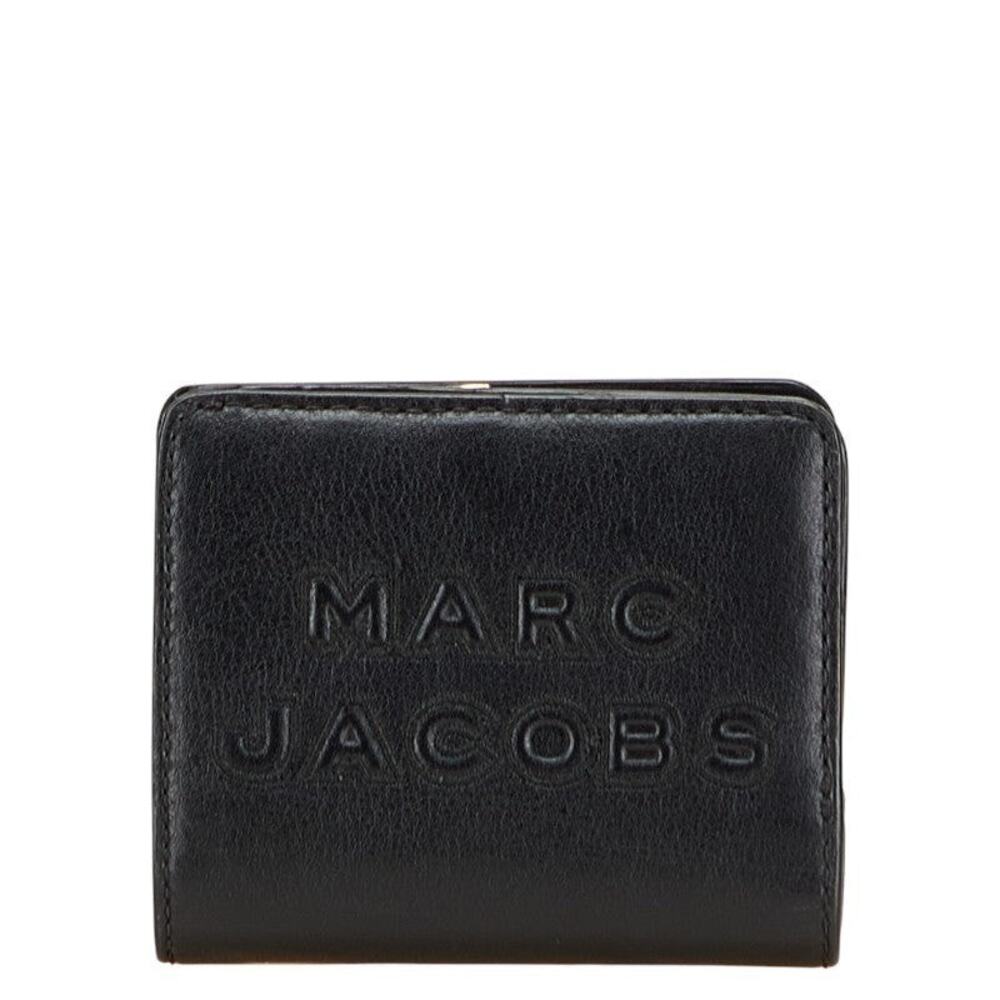 Marc Jacobs Leather Logo Bifold Wallet Black